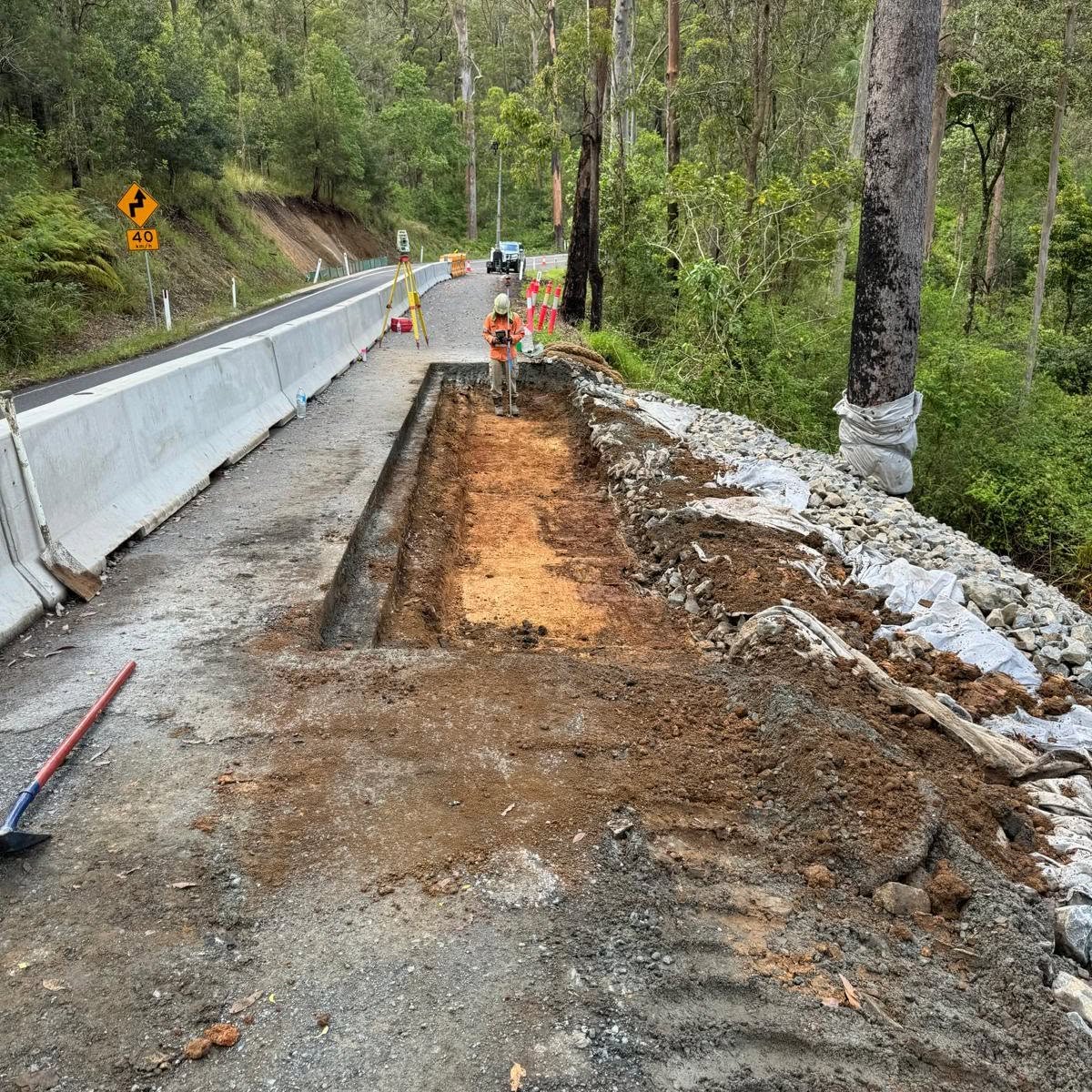 Roadworks crew on base